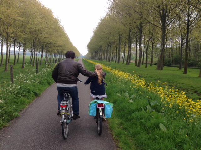 Nature cycling and enjoying fresh air