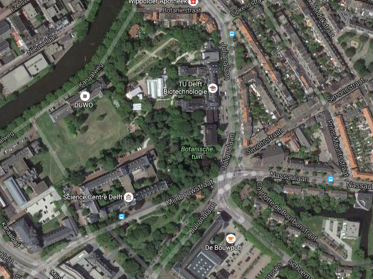 Google Maps Screenshot Botanische Tuin Delft